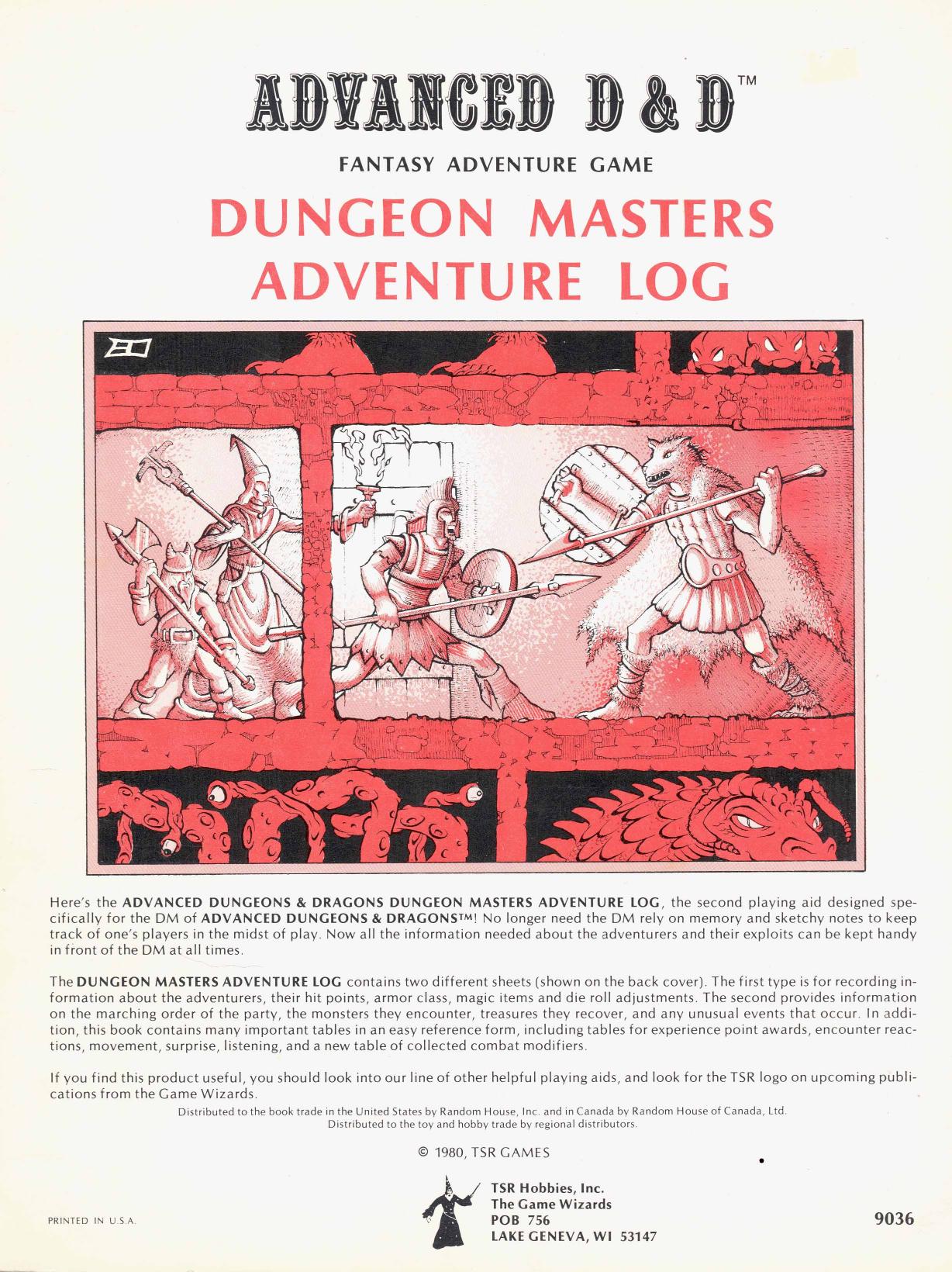 Dungeon Masters Adventure Log