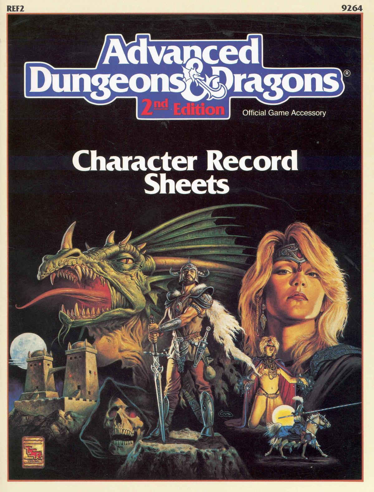 Character Record Sheets (1989)