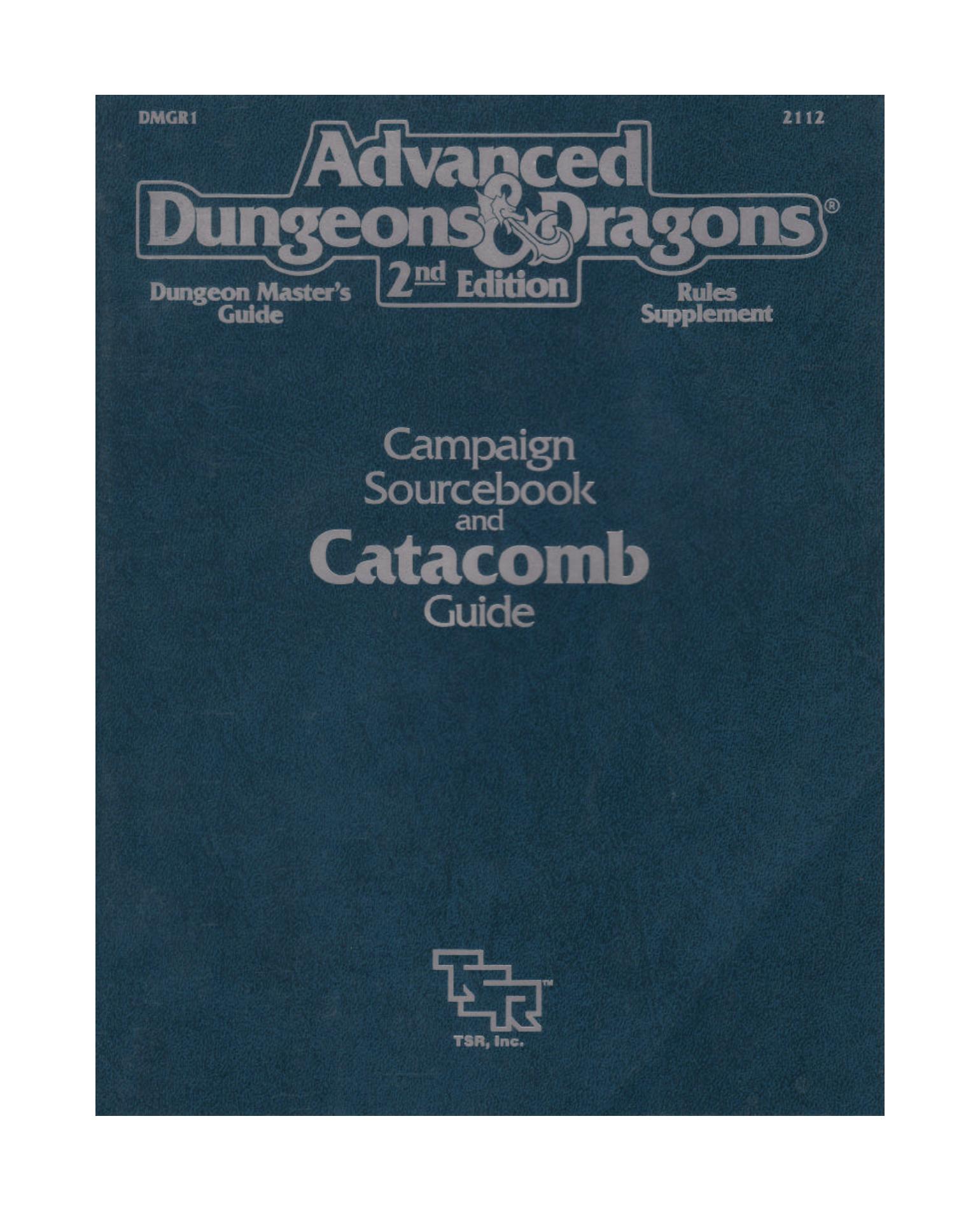 Campaign Sourcebook and Catacomb Guide (1990)