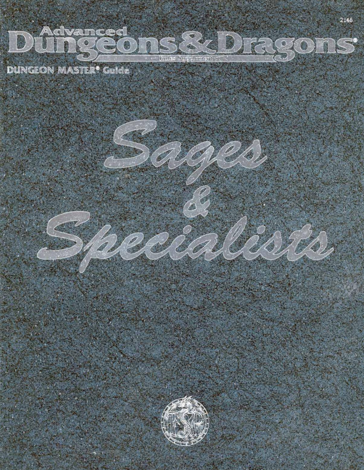 Sages and Specialists (1996)