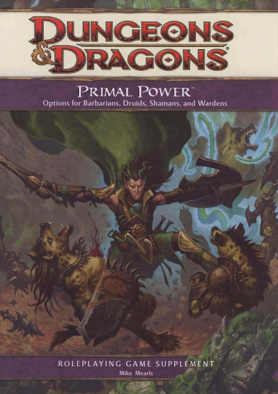 Dungeons & Dragons: Primal Power - Roleplaying Game Supplement