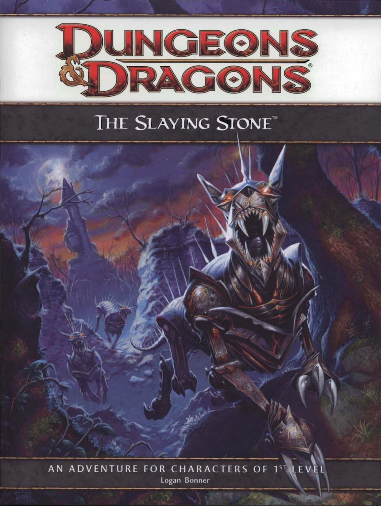 The Slaying Stone: Adventure HS1 for 4th Edition D&D