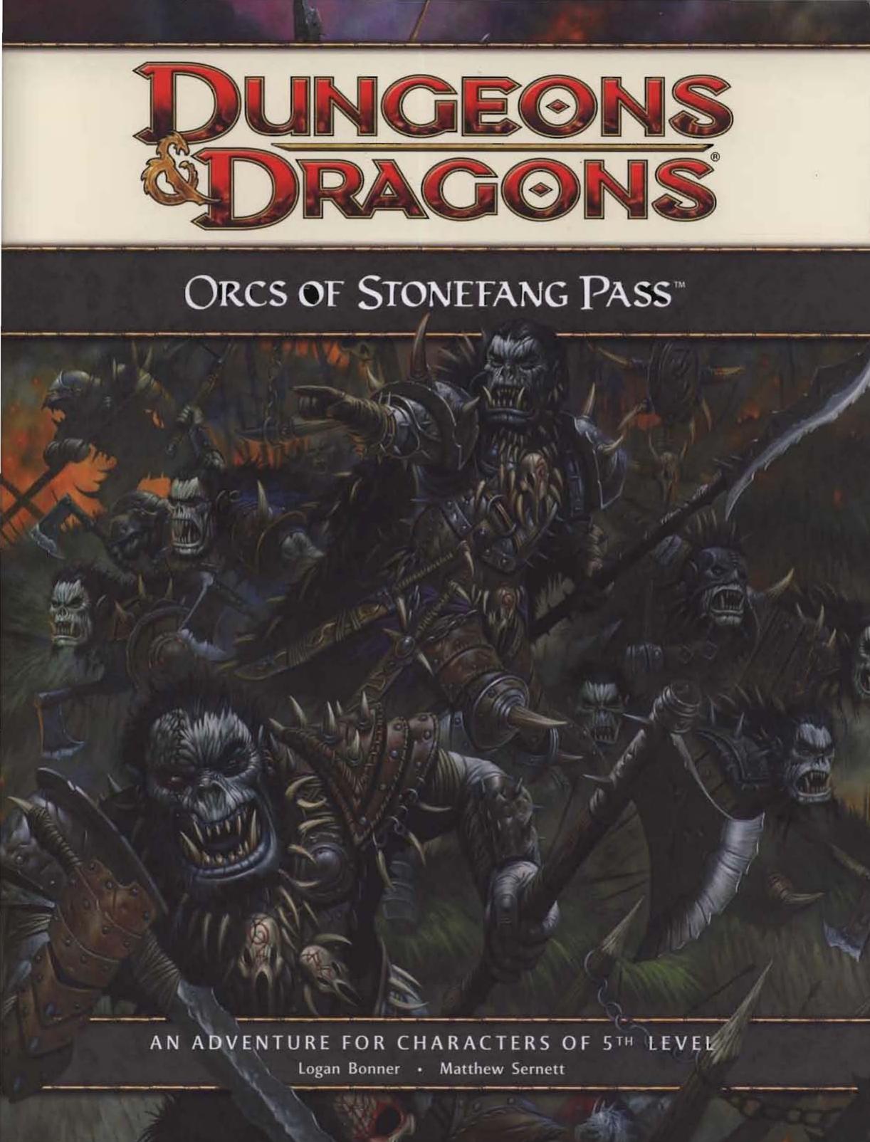 Orcs of Stonefang Pass: Adventure HS2 for 4th Edition D&D